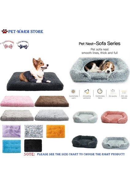 S3-Pet Kanepe 2 Stilleri S Beden Yıkanabilir Dört Mevsim Köpek Kedi Kanepe Yatak Taşınabilir Pet Kulübesi Polar Peluş Köpek Kedi Yatak Kedi Yaka Tam Boy Pet Uyku Koruyucu (Yurt Dışından) fiyatları