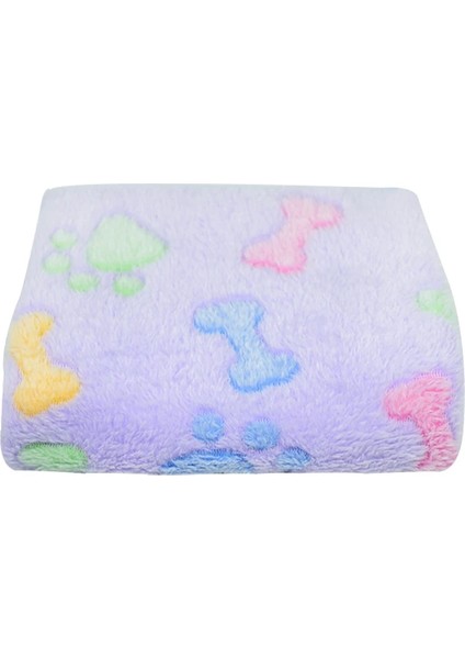 Mor Kemik Stili 37X57 cm Pet Köpek Yatak Battaniye Yumuşak Polar Kedi Yastık Battaniye Kış Sıcak Pençe Baskı Küçük Orta Büyük Köpekler Için Pet Kediler Kapak Battaniye Mat (Yurt Dışından)
