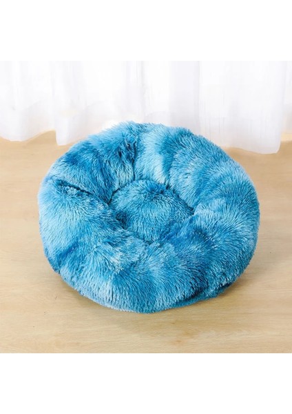 Kravatlı Mavi Tarzı 30CM Pet Köpek Kedi Uzun Peluş Süper Yumuşak Yatak Renkli Yuvarlak Uyku Pet Köpek Yıkanabilir Çekyat Köpekler Kediler Için Evcil Hayvan Malzemeleri (Yurt Dışından)