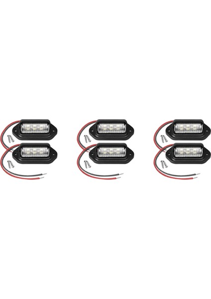 Sant Kuee 6 Adet 12V LED Numarası Plaka Lambası Araba Tekneler Için Motosiklet Otomotiv Rv Kamyon Römork Dış Lambalar (Yurt Dışından)