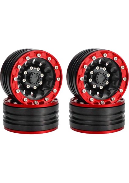 4 Adet Rc 1: 10 Kaya Paletli Tekerlekler Serin Metal Alaşım Jantlar 1.9 Inç Beadlock Tekerlekler SCX10 CC01 (Yurt Dışından)