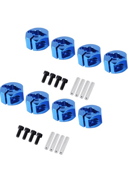 2 Set Mavi Rc Metal 7.0 Tekerlek Altıgen 12MM Sürücü, Rc Araba Için Pin Vidalı (Yurt Dışından)