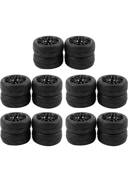 20 Adet 1/10 Lastik Lastik Rc Araba Lastikleri Yol Tekerlek Jantı Için Fit 9068-6081 Rc Araba Parçası (Yurt Dışından)