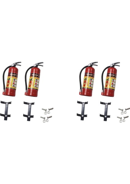 4 Adet Simülasyon Mini 1/10 Rc Paletli Araba Eksenel SCX10 Trx4 D90 Dekorasyon Parçaları, Kırmızı (Yurt Dışından)