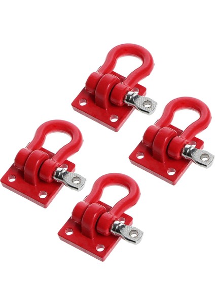 2x Metal Tırmanma Römork Çekme Kancası Kanca Tokası, 1/10 Ölçekli Rc Paletli Kamyon D90 SCX10 Tırmanma Araba, Kırmızı (Yurt Dışından)