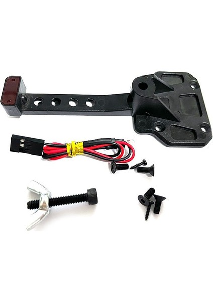 Metal Yedek Lastik Rafı Yedek Lastik Braketi Tekerlek LED Işık ile Eksenel SCX10 Iıı Wranler 1/10 Rc Paletli Araba Parçaları (Yurt Dışından)