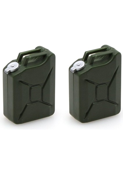 2 Adet Mini Simülasyon Yakıt Tankı Dekorasyon Araçları 1/8 1/10 Rc Paletli Araba Eksenel SCX10 Trx4 D90, Yeşil (Yurt Dışından)