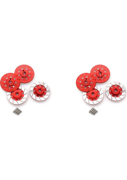 Adet Metal Fren Diski Jant Kutusu Metal Altıgen Adaptör 12MM 1/10 Sakura D4 On-Road Rc Araba Parçaları, Kırmızı (Yurt Dışından)