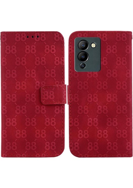 Infinix Not 12 G96 Için Pu Deri Cüzdan Kart Tutucu 8 Telefon Kılıfı (Yurt Dışından)