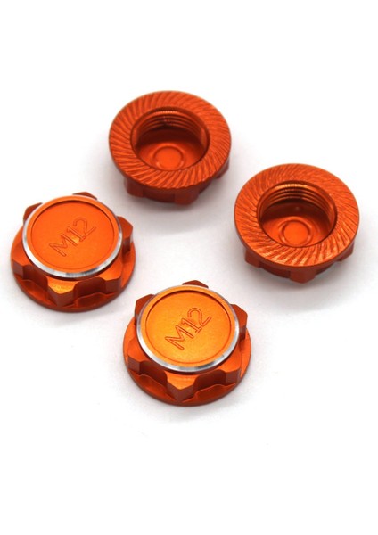 4 Adet 17MM M12 Metal Tekerlek Altıgen Somun Kapağı 1/7 Kral Motor Km Rc Ralli Araba Arrma Mojave Yükseltme Parçaları Aksesuarları, 3 (Yurt Dışından)