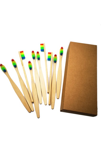 Bambu Diş Fırçası Çevre Dostu Ahşap Diş Fırçası Yumuşak Kıl Ucu Kömür Yetişkinler Ağız Bakımı Diş Fırçası Rengi (Yurt Dışından)