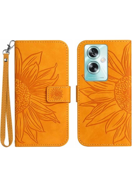 Kart Yuvaları Tutucu Kabartmalı Oppo A79 5g Lüks Pu Deri Için Telefon Kılıfı (Yurt Dışından)