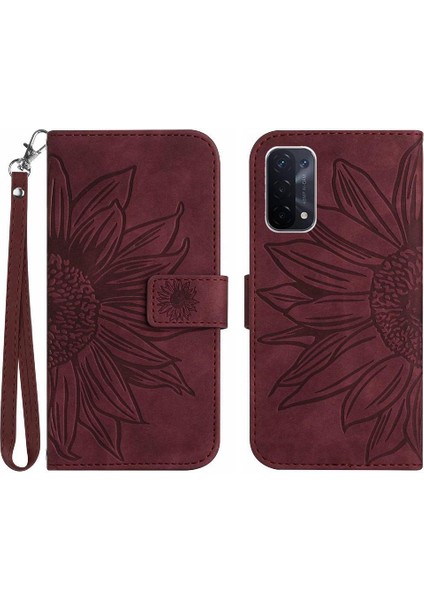 Oppo Için A54 5G/A74 5G/A93 5g Flip Cüzdan Lüks Pu ile Telefon Kılıfı (Yurt Dışından)