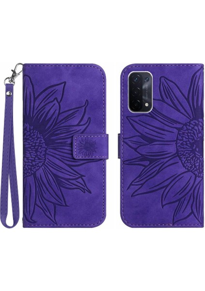 Oppo Için A54 5G/A74 5G/A93 5g Flip Cüzdan Lüks Pu ile Telefon Kılıfı (Yurt Dışından)