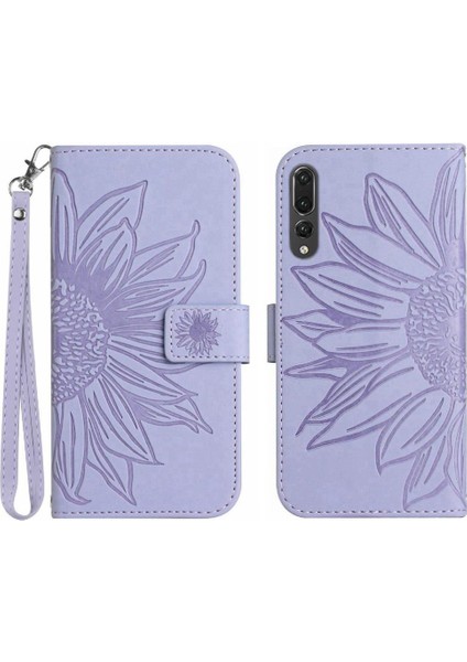 Kart Yuvaları ile Huawei P20 Pro Için Tutucu Flip Cüzdan Pu Telefon Kılıfı (Yurt Dışından)