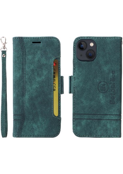 Iphone 14 Için Artı Cüzdan Çevirin Kart Yuvaları Tpu Deri Manyetik Telefon Kılıfı (Yurt Dışından)