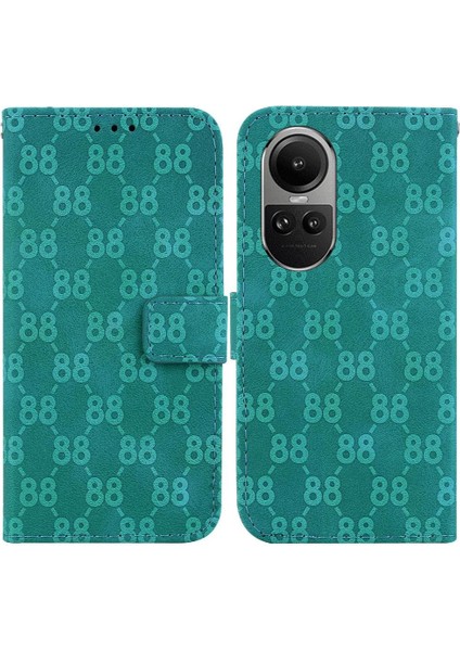 Oppo Phone 10 Pro 5g Için Kart Tutucu Kickstand Çift 8 Kabartmalı Telefon Kılıfı (Yurt Dışından)