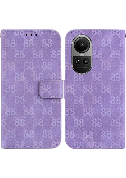 Oppo Phone 10 Pro 5g Için Kart Tutucu Kickstand Çift 8 Kabartmalı Telefon Kılıfı (Yurt Dışından)