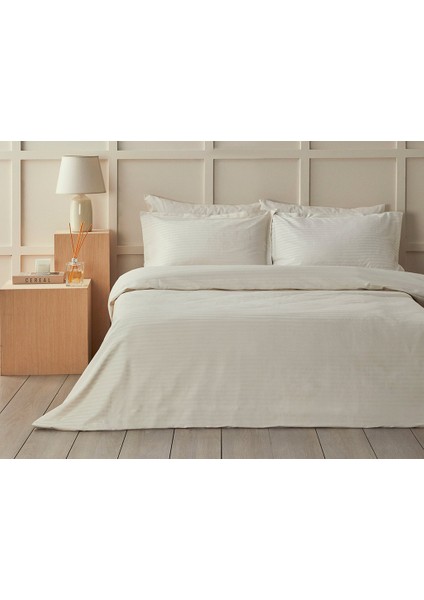 Elegant Crown Pamuk Saten King Size Nevresim Takımı Fildişi fiyatları