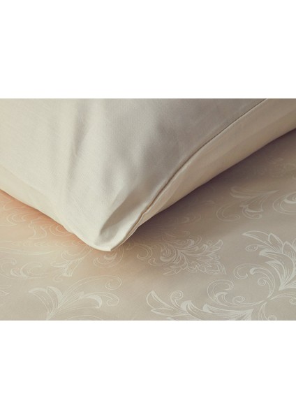 Elegant Crown Pamuk Saten King Size Nevresim Takımı Fildişi fırsatları