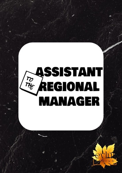 The Office Assistant Regional Manager Baskılı Özel Tasarım Baskılı Mdf Kare Bardak Altlığı