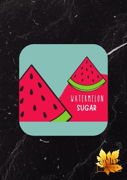 Harry Styles Watermelon Sugar Baskılı Özel Tasarım Baskılı Mdf Kare Bardak Altlığı
