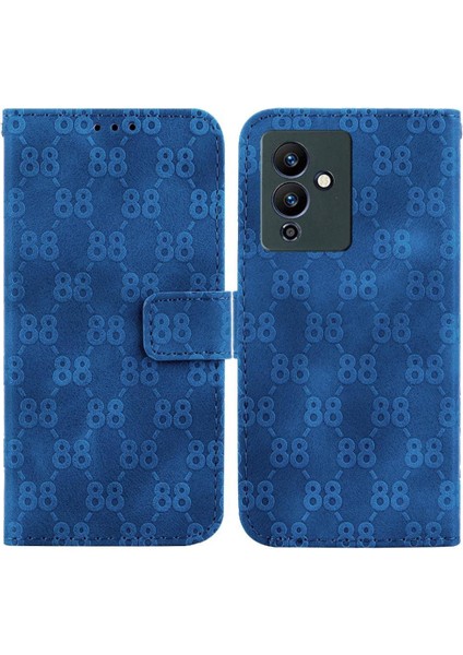 Infinix Not 12 5g Kart Tutucu Için Telefon Kılıfı Pu Deri Çift 8 Kabartmalı (Yurt Dışından)