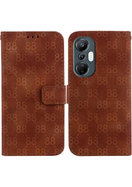 Infinix Sıcak 20S Için Telefon Kılıfı Kart Tutucu Cüzdan Kapak Çift 8 Kabartmalı (Yurt Dışından)