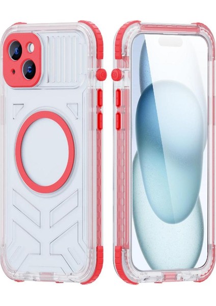 Iphone 15 Için Kılıf 12FT Askeri Darbeye Dayanıklı IP68 Su Geçirmez Tam Manyetik (Yurt Dışından)