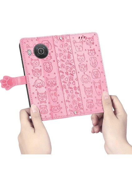 Nokia X10 Için Kılıf Kapak Çevirin Kılıf Darbeye Kısa Kayış Karikatür (Yurt Dışından) modelleri