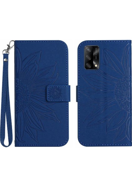 Kart Yuvaları Tutucu Lüks Pu Deri ile Oppo A74 4g Kısa Kayış Için Kılıf (Yurt Dışından)