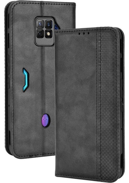 Zte Nubia Kırmızı Sihirli 7 Pro Pu Deri Cüzdan Manyetik Kapatma (Yurt Dışından)
