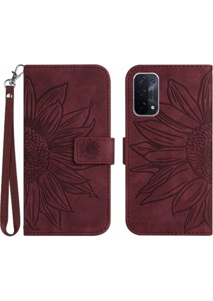 Oppo Için Kılıf A54 5G/A74 5G/A93 5g Flip Cüzdan Telefon Kılıfı Lüks Pu ile (Yurt Dışından)