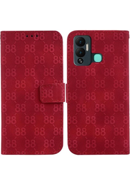 Infinix Sıcak 12 Oyun Için Telefon Kılıfı Pu Deri Kart Tutucu Çift 8 Cüzdan (Yurt Dışından)