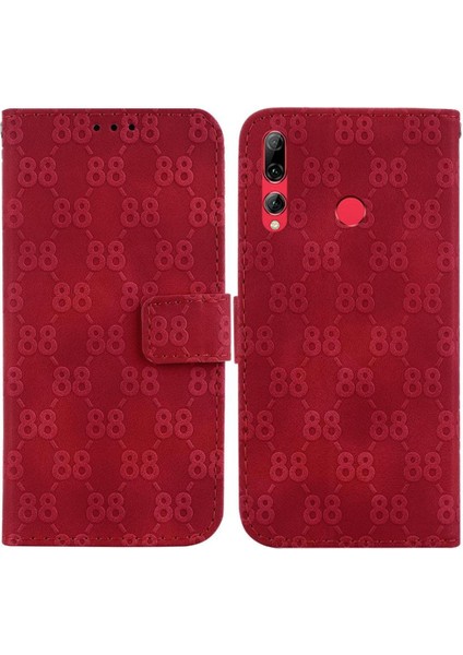Telefon Kılıfı Için Huawei Y9 Başbakan 2019 Kickstand Pu Deri Cüzdan Kapak 8 (Yurt Dışından)