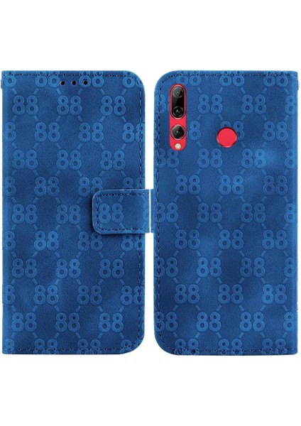 Telefon Kılıfı Için Huawei P Akıllı Z Pu Deri Kickstand Çift 8 Kabartmalı (Yurt Dışından)