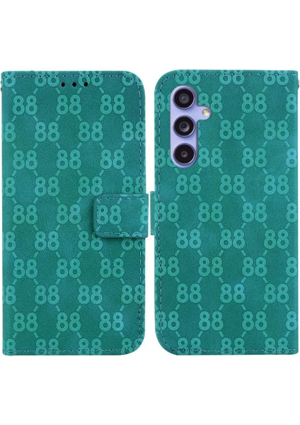 Samsung Galaxy S23 Fe 5g Için Telefon Kılıfı Kart Tutucu Çift 8 Kabartmalı Pu (Yurt Dışından)