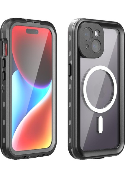Iphone 15 Için 12FT Askeri Dayanıklı Ekran Koruyucu Manyetik Telefon Kılıfı (Yurt Dışından)