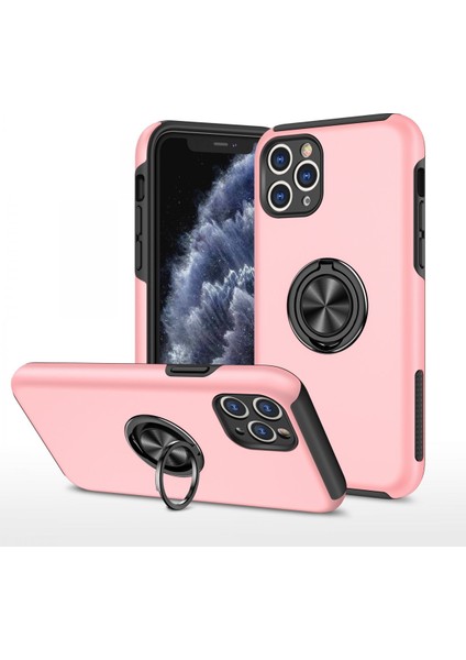 Apple iPhone 11 Pro Kılıf Elit Yüzüklü Kapak - Pembe 327107