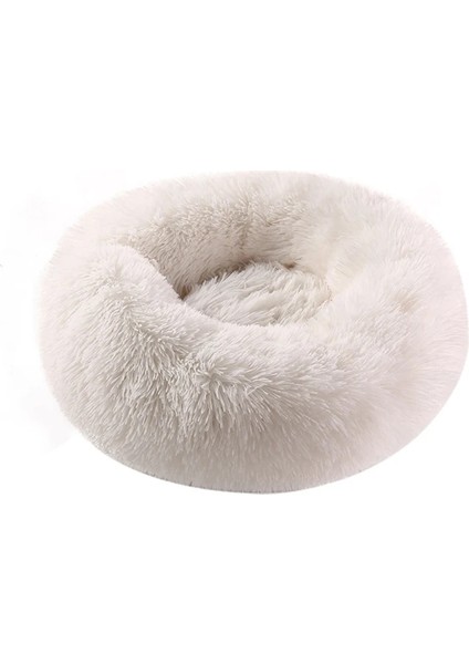 Beyaz Stil Çıkarılabilir 40CM Sakinleştirici Köpek Yatağı Kedi Yatağı Donut Cuddler Küçük Orta Büyük Köpekler Için Anti Anksiyete Köpek Yatağı Kediler - Makinede Yıkanabilir (Yurt Dışından)