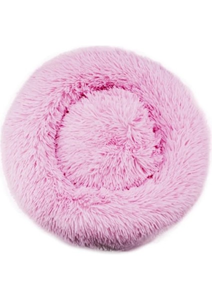 Açık Pembe Tarzı 60CM 8kg'ye Kadar Pet Köpek Yatağı Rahat Donut Yuvarlak Köpek Kulübesi Ultra Yumuşak Yıkanabilir Köpek ve Kedi Yastık Yatağı Kış Sıcak Doghouse (Yurt Dışından)