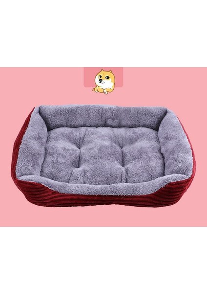 Rüzgar Kırmızısı Tarzı 40X30 cm Pet Büyük Köpek Yatağı Sıcak Ev Şeker Renkli Kare Yuva Küçük Orta Büyük Köpekler Için Pet Kulübesi Kedi Yavrusu Artı Boyutu Köpek Sepetleri (Yurt Dışından)