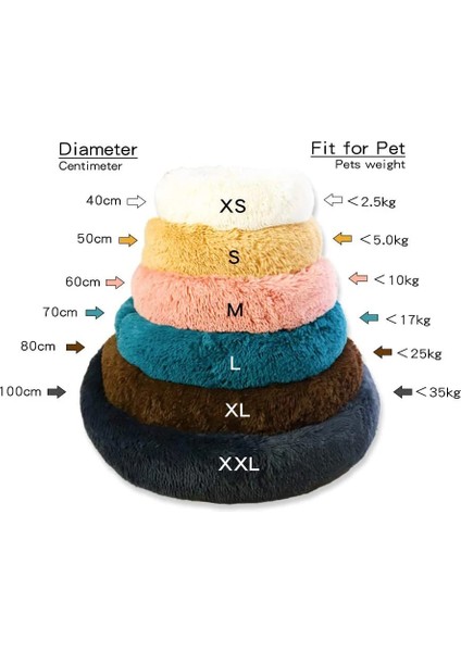 T Stili M 50CM Pet Köpek Yatağı Rahat Donut Sarılma Yuvarlak Köpek Kulübesi Ultra Yumuşak Yıkanabilir Köpek ve Kedi Yastık Yatağı Kış Sıcak Kanepe Sıcak Satış (Yurt Dışından) modelleri