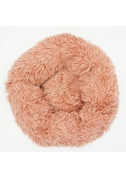 Pembe Tarzı 60CM Vıp Pet Köpek Yatağı Köpek Büyük Büyük Küçük Kedi Evi Için Yuvarlak Peluş Mat Kanepe Ürünleri Pet Sakinleştirici Yatak Köpek Çörek Yatağı (Yurt Dışından)