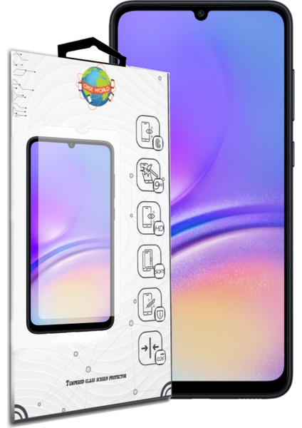 Case World Caseworld Samsung Galaxy A05S Temperli Ekran Koruyucu Kırılmaz Cam