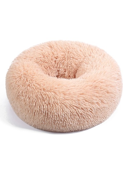 Kayısı Tarzı 50CM - Çap Köpekler Için Rahat Sakinleştirici Yatak Pet Yatak Kedi Yatağı Donut Sarılma Konfor Anti Anksiyete Orta Büyük Köpekler Için Köpek Yatağı Kediler Pet Malzemeleri (Yurt Dışından)