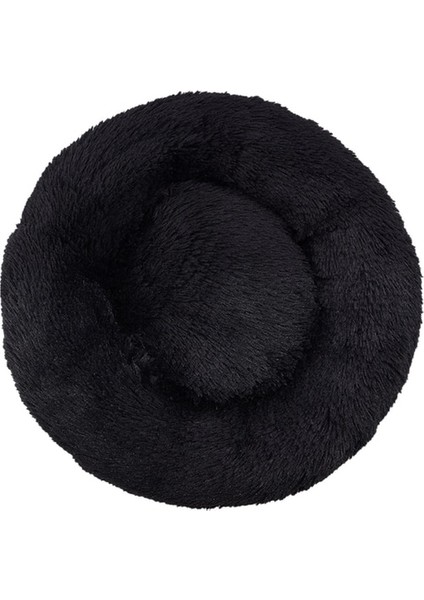 Siyah Stil 40CM Uzun Peluş Köpek Yatağı Ev Köpek Mat Kış Sıcak Uyku Kediler Yuva Yumuşak Uzun Peluş Köpek Sepeti Pet Yastık Taşınabilir Pet Yatak (Yurt Dışından)