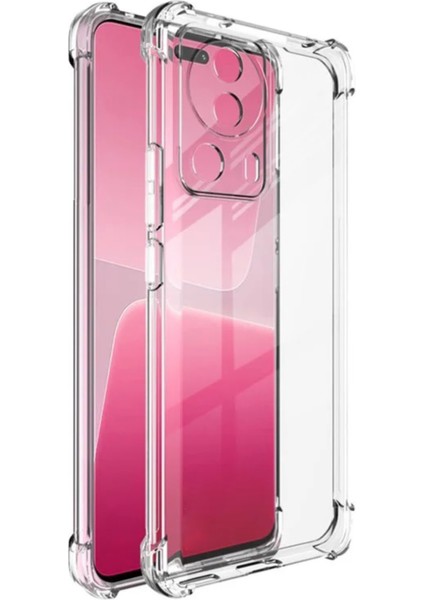 Caseworld Xiaomi Mi 13 Lite Kapak Kamera Korumalı Airbag Antishock Köşe Korumalı Şeffaf Silikon Kılıf