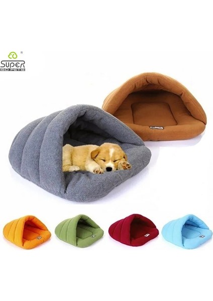 Bir Stil M Beden Yumuşak Polar Kış Sıcak Pet Köpek Yatağı 4 Farklı Boyutta Küçük Köpek Kedi Uyku Tulumu Yavru Mağara Yatağı (Yurt Dışından)