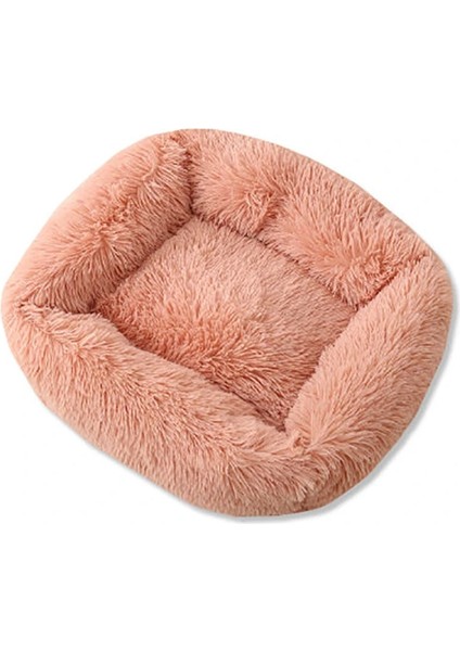 Karides Pembe Tarzı S 55X45X20CM Sıcak Kış Kare Süper Yumuşak Uyuyan Köpek Yatağı Uzun Peluş Yıkanabilir Kedi Mat Sepeti Büyük Köpekler Için Yavru Evi Yuva Yastık Kanepe (Yurt Dışından)